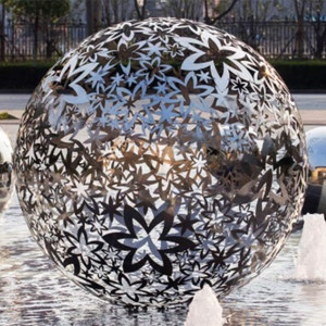 Ornement de ville <span class=keywords><strong>blanche</strong></span> Personnaliser Sculpture en acier inoxydable Sculpture décorative - Product Image 6