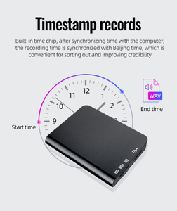 เครื่องบันทึกเสียงดิจิตอลขนาดเล็กแบบพกพา 8GB USB WAV พร้อมระบบตัดเสียงรบกวน HD สำหรับการบรรยาย การประชุม ชั้นเรียน การสัมภาษณ์ Q61 - Product Image 6