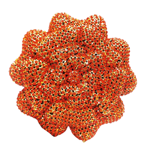 Women Lovely Round Floral Rhinestone Evening Bag Dazzling Gemstone Crystal Clutch <b>Purse</b> Wedding Tea Party Handbag - Product Image 6