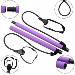 Acessórios fitness portáteis com elástico, 2 alças para pés, leve, treinador, pilates, bar, academia, com faixa de resistência - Product Image 3