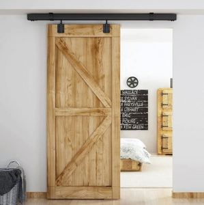 WEKIS High-End Single Heavy Duty Barn Door Hardware <b>Set</b> XinJianWei Modern Design Durable Brass & Steel with <b>Screw</b> Installation - Product Image 2