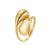 Offre Spéciale Ensembles de Bijoux Tendance en Acier Inoxydable Plaqué Or 18K, Boucles d'Oreilles Goutte d'Eau, Collier, Bagues et Bracelet pour Femme