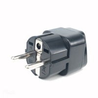 Adaptateur de prise US vers EU Prise de conversion de convertisseur de voyage américain vers européen avec deux broches rondes France, Allemagne, Corée du Sud