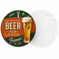 Plaque Métallique Gaufrée Vintage « Bonne Bière entre Amis » avec Motifs Hops, Pint, Bar, Pub – Décoration Murale Personnalisée OEM – Fournisseur Direct d'Usine
