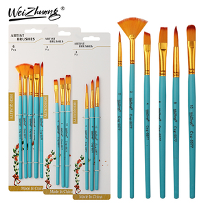 Ensemble de 3 pinceaux plats en nylon, grand pinceau pour la couche de base, le <span class=keywords><strong>vernis</strong></span>, la teinture, l'aquarelle, la peinture acrylique et à l'huile - Product Image 5
