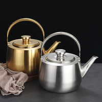 Bouilloire à eau moderne personnalisable en acier inoxydable 304, grande capacité, dorée, pour la maison, l'hôtel, le restaurant, le bureau