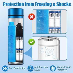 Pendingin Insulin Kontrol Suhu Layar LED Desain Anti Guncangan Termo Hitam Penyimpanan Obat <span class=keywords><strong>Diabetes</strong></span> - Product Image 6