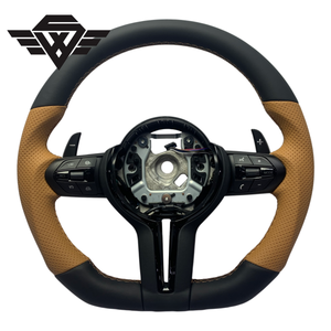Volante Deportivo Personalizado de Fábrica, Completamente en Cuero, Compatible con <span class=keywords><strong>BMW</strong></span> M3 M5 M6 F20 F10 G38 E90 <span class=keywords><strong>320</strong></span>, Calidad Superior - Product Image 1