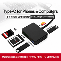 Lecteur de carte USB 3.1 XQD SD TF MicroSD Type C pour appareil photo Nikon Sony GoPro DJI Dash Cam Action Cam Adaptateur de carte mémoire haute vitesse