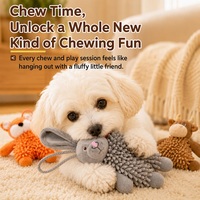 Jouet pour chien en peluche Mop, couineur sonore BB, renard, lapin, ours, jouet à mâcher interactif et durable pour chien, nettoyage des dents, animal en peluche doux pour chiot