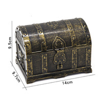 Nouvelle boîte à souvenirs en plastique rangement bijoux décoratifs Pirate coffre au trésor
