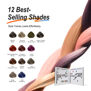 ShiSuiShi Crema Colorante Permanente Premium - Formula Senza 8 Ingredienti Nocivi, 12 Tonalità di Tendenza, Nutrimento Botanico, Copre i <span class=keywords><strong>Capelli</strong></span> Grigi, OEM/ODM - Product Image 2