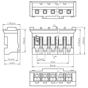 PH2.0 Linh Kiện Điện Tử 10 Chiếc Đầu Đơn Mạ Thiếc Đầu Đôi Màu Dây Kết Nối 2P/3/<span class=keywords><strong>4</strong></span>/<span class=keywords><strong>5</strong></span>/6/7/8/9/10P/12P - Product Image 3