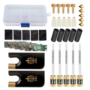 Kit de grenouillère pour <span class=keywords><strong>archet</strong></span> de <span class=keywords><strong>violoncelle</strong></span> de luthier avancé, grenouillères en ébène de qualité supérieure, œillets pour un remplacement transparent sur les archets <span class=keywords><strong>4</strong></span>/<span class=keywords><strong>4</strong></span> et <span class=keywords><strong>3</strong></span>/<span class=keywords><strong>4</strong></span> - Product Image 2