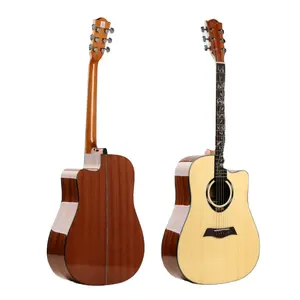 Best Price 40/41inch Spruce sapele Rosewood Fretboard with Inlay guitar acoustic