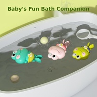 Jouet de bain grenouille amusant à remonter pour bébés, jouet aquatique à mécanisme de dessin animé pour tout-petits et enfants, vente en gros