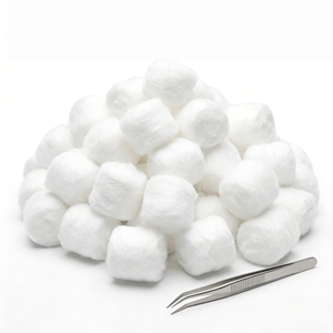 Boules de coton médical jetables absorbantes dégraissées 100% coton pur pour pharmacie - Product Image 1
