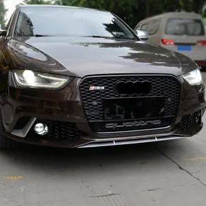 Bumper For For 2013-2016 Audi A4 B85 RS4 Style Body Kit PP Plastic ABS Material Front Bumper With Grill For 2013 2014 2015 2016 Models