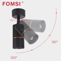 FOMSI LED 3W 5W Spot rond en aluminium anti-éblouissement Spot Light Angle réglable Montage en surface Plafonnier intérieur
