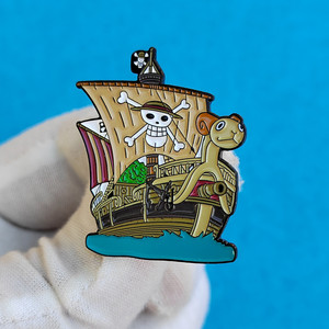 Bolso de escuela creativo Decoración Collar Accesorios Alfileres <span class=keywords><strong>Going</strong></span> <span class=keywords><strong>Merry</strong></span> Luffy Pirate Ship Broche - Product Image 4
