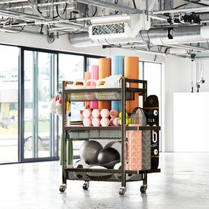 Support de rangement sportif pour équipement de fitness Armoire Garage Utilisation Roue Fitness Étagère pour tapis de yoga <span class=keywords><strong>Rouleau</strong></span> en <span class=keywords><strong>mousse</strong></span> Haltère Panier Marchandises - Product Image 3