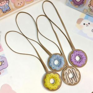 Ins Style Cartoon PU Leather Cute Donut Keychain <b>Bag</b> <b>Charm</b> Donut <b>Bag</b> <b>Charm</b> Kawaii Donut Keychain Handbag Backpack Decor Gift - Product Image 1