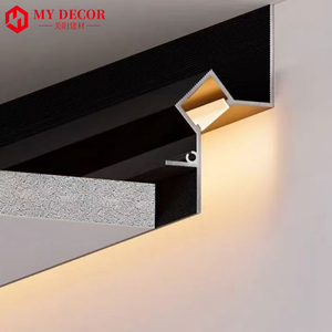 Profil de plafond en aluminium à prix d'usine, profil de <span class=keywords><strong>canal</strong></span> dissimulé, profil de plafond en plâtre, profil LED pour décoration intérieure - Product Image 2