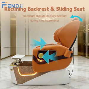 Poltrona Pedicure Elettrica Reclinabile di Lusso con Funzione Massaggio e Vasca Idromassaggio per Salone di Bellezza - Product Image 6