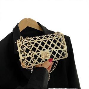 Nuevo Diseño Personalizado, Bolso de Mano Ligero y Portátil para Mujer, Tipo Jaula Metálica, Pequeño, Hueco, con Cadena de Moda y Correa para el Hombro - Product Image 2