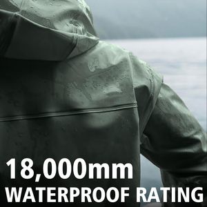 Giacca da Pesca Commerciale OEM per Uomo - Impermeabile e Traspirante 0,70mm, Resistente, con Cappuccio Regolabile, Taglie Grandi - Product Image 4