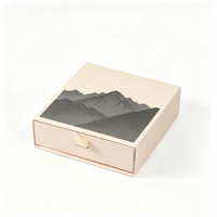 Boîte de présentation de bijoux de luxe en gros, écologique et personnalisée, pour collier et bague, avec insert intérieur et en mousse