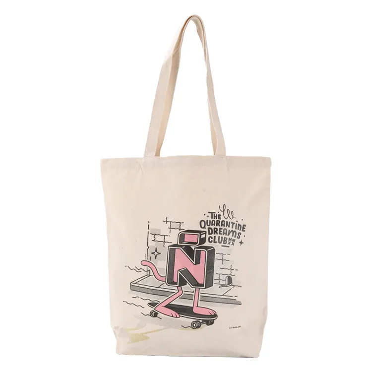 Оптовая продажа, хлопковая холщовая белая сумка с вышитым логотипом, пляжная сумка-тоут