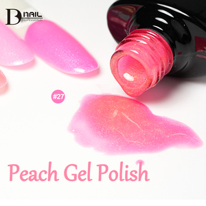 Vernis Gel Pêche BD Personnalisable Rose Pailleté Cristal Nude Gelée avec Poudre Scintillante 10ml/15ml/1kg en Vrac Sans HEMA/TPO/HPMA - Product Image 3