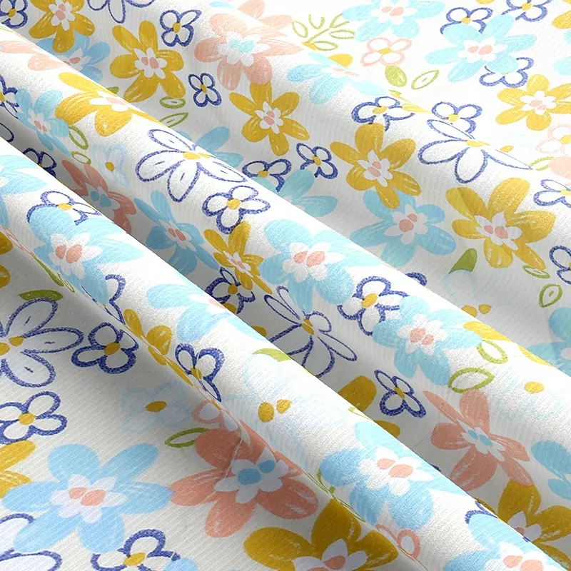 Floral cotton printed fabric digital printed fabric 105GSM poplin printed fabric