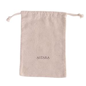 Pochette en tissu de coton et de lin écologique personnalisable, petite, avec cordon de serrage, sac cadeau avec logo imprimé sur mesure - Product Image 5