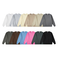 Sudadera Oversize de Forro Polar Suave con Cuello Redondo y Color Liso, Estilo Urbano y Deportivo para Hombre, Ideal para Impresión Personalizada