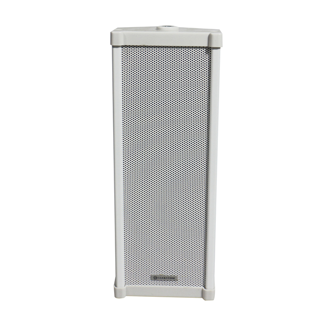 80W 100V White Passive Aluminum All Weather IP66 Outdoor Column Speaker for Conference School Sound System