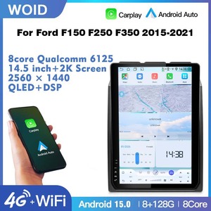 หน้าจอแอนดรอยด์ 15 ขนาด 14.5 นิ้ว สำหรับรถฟอร์ด F150 F250 F350 ปี 2015-2021 ระบบนำทาง GPS แบบเทสลา เครื่องเล่นมัลติมีเดีย วิทยุ เทป ฮีดยูนิต HD - Product Image 2