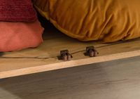 Combohome Meuble de rangement et console en bois massif couleur acacia, écologique et durable, pour salon