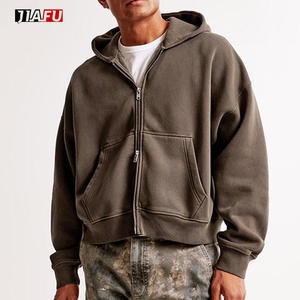 Felpe Oversize Personalizzate con Zip e Spalle Scivolate, <span class=keywords><strong>Abbigliamento</strong></span> Sportivo di Alta Qualità, Felpe con Cappuccio da Jogging per Uomo, Produttore di <span class=keywords><strong>Abbigliamento</strong></span> - Product Image 1