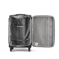 Valise à roulettes professionnelle en tissu Oxford de 28 pouces avec fermeture éclair, poignée souple unisexe et barre de traction pivotante