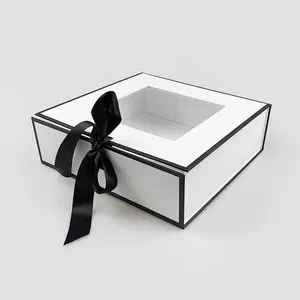 聚氯乙烯透明纸板盒，带丝带到货书形盒，礼品盒