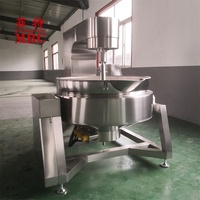 Bouilloire chemisée commerciale chauffage électrique gaz vapeur sauce chili marmite base sauté machine mélangeur de nourriture marmite