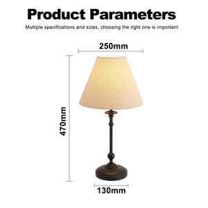 Lámpara de Mesa LED Decorativa de <span class=keywords><strong>Metal</strong></span> Negro Estilo Nórdico para Dormitorio, Restaurante, Hogar, Moderna y de Lujo - Product Image 3