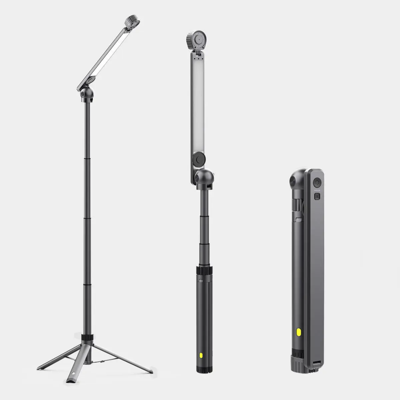 Telescopic LED Work Light Aluminum Camping Light with Stretchable Stand Extendable Rod for Hunting Camping Hiking Repairing