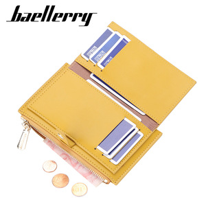 กระเป๋าสตางค์ผู้หญิง Baellerry หนัง PU แบบบาง กระเป๋าใส่เหรียญแบบซิป แฟชั่นสีพื้น ใช้ได้ทุกวัน - Product Image 2
