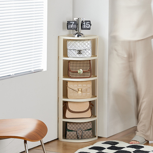 Organizador de almacenamiento de Zapatero de plástico de 9 capas con diseño de esquina que ahorra espacio - Product Image 5