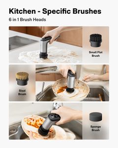 HOTO Spazzola Elettrica Rotante Senza Fili per Pulizia Bagno, Cucina, Piastrelle, Doccia, IPX7 Impermeabile, Leggera - Product Image 3