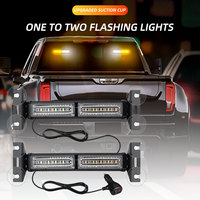 12V LED Auto Blitzlichter Windschutz scheibe Not blink lampen Weiß Gelb Blitz Auto Warn licht leiste Saugnäpfe montieren