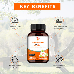 Prix de gros : Gélules d'Ashwagandha et de Basilic sacré, supplément à base de plantes pour la gestion du stress et la promotion d'une humeur positive - Product Image 6